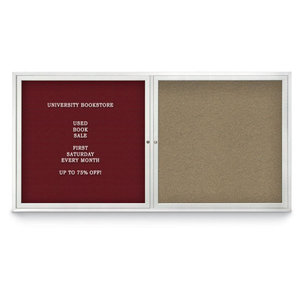 Corkboard, Single Door, Radius Frame, 18x24